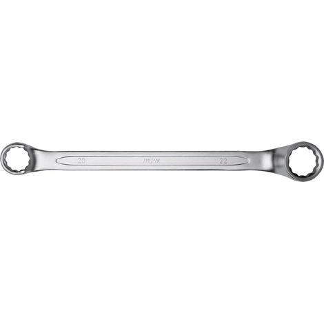 Llave de anillo descentrada de acero CrV MJW de 20-22 mm (1/4)