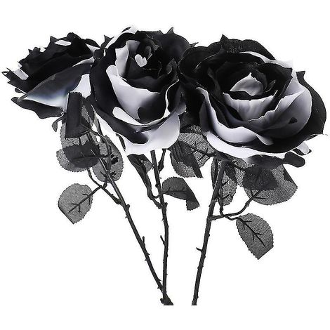 Nouvelle rose artificielle en 3 pièces