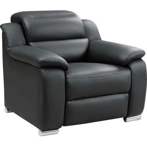Poltrona relax elettrica in pelle Nera - ARENA II (1/5)