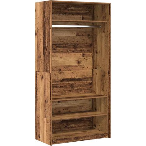 Garde-robe vieux bois 100x50x200 cm bois d'ingénierie CFW884753 (1/5)
