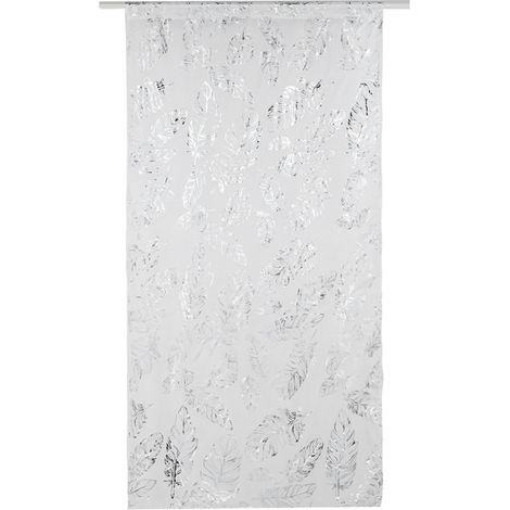 Tenda in tulle per finestra, porta, camera da letto, soggiorno, bar (argento).