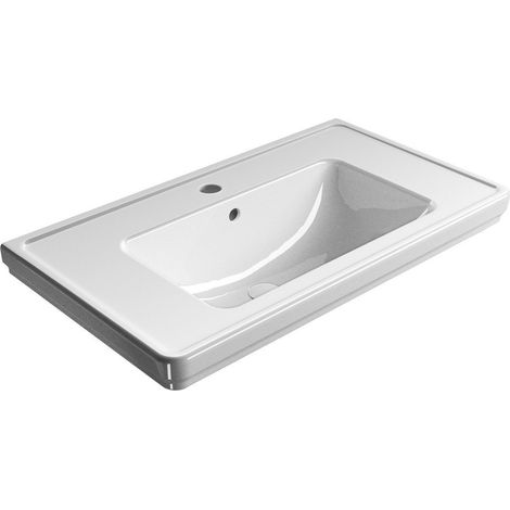 Lavabo en céramique CLASSIC 90x50cm, blanc ExtraGlaze (1/5)