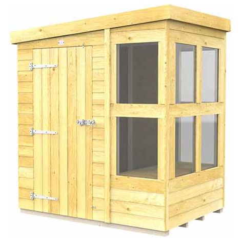 6ft x 4ft Pent Potting Shed - Wood - L118 x W185 x H201 cm