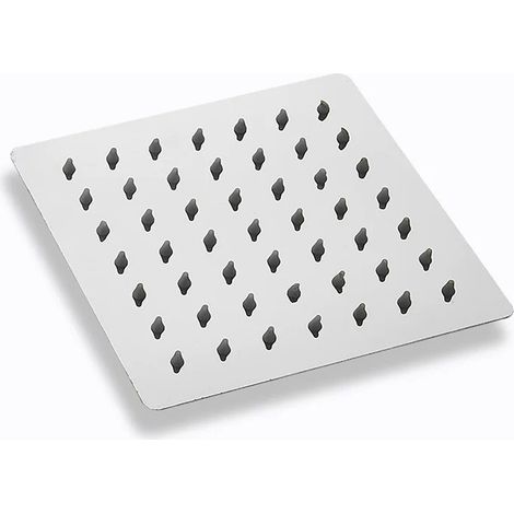 Pommeau De Douche - Carré Acier Inoxydable 304 - 15 Cm - Finition Mate Noir - Raccord G1/2 - 1 Pièce (1/5)
