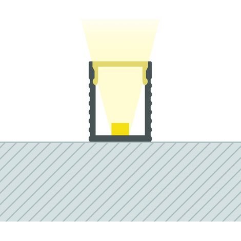 Profilé Aluminium en Saillie Mini avec Capot Continu pour Ruban LED jusqu'à 6 mm Aluminium 2 m Blanc translucide