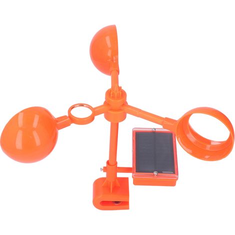 Épouvantail solaire anti-oiseaux, grand modèle, bol jaune classique avec socle isolant, fonction vocale, batterie intégrée incluse (1/5)