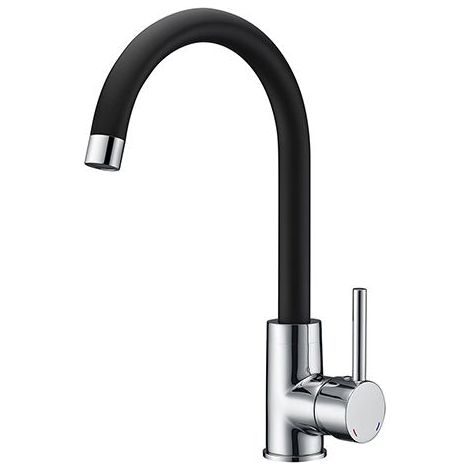 Rousseau ILO Bicolor Küchenmischbatterie Chrome Schwarz (1/2)