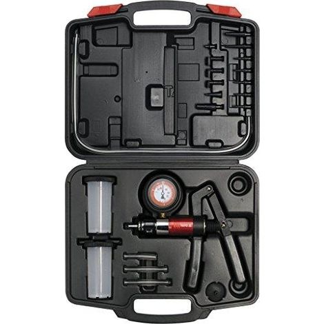 Yato – Pompe à vide 22 pièces – Débit max -1 à 3 bar – Commutateur pour vide ou pression – Diagnostic systèmes automobiles (1/3)