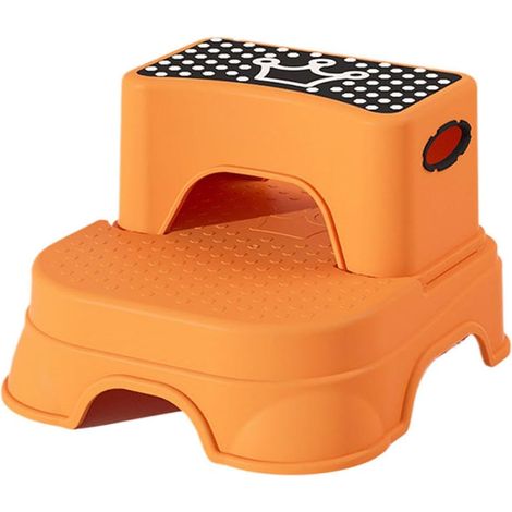 Children Step Stool, Non Slip Portable Chair, Bathroom Helper Seat, Stable Household Climbing Aid for Children Boys Girls Toilet Home Kitchen Washroom Indoor Family Foot Learning 35.8x33.2x23.6cm (1/5)