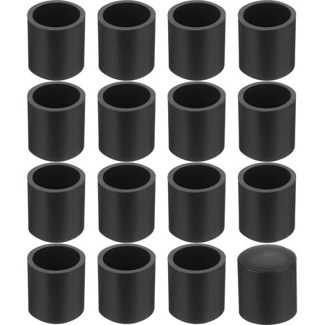 76 Embouts Pieds de Chaise - Lot de 76 - PVC Noir Souple - Antidérapants et Anti-rayures - Pour Tables et Meubles Intérieur Extérieur - Diamètre 14mm (1/5)