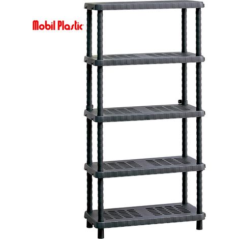 SCAFFALE PLASTICA 5 RIPIANI MODULABILE REGOLABILE MODULARE TIDY905 (1/4)