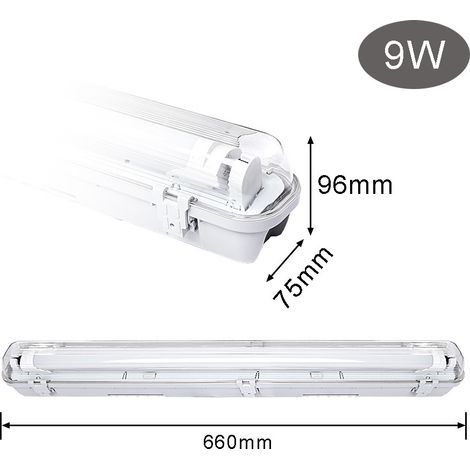SWANEW Lampada da bagno in camera bagnata a luci a LED LAMPAGNO DI BRIMA DI BRIANDA 9W BIANCA G13 T8 LAMPAGGIO TUBILE LED LABBINO LIGHIO LIGUATO FLUORECCIO (1/5)