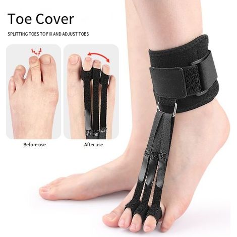 paire de correcteurs de soulèvement du pied avec 3 manchettes d'orteils, correcteur d'orteil en marteau pour femmes et hommes, attelle d'orteil en m (1/5)