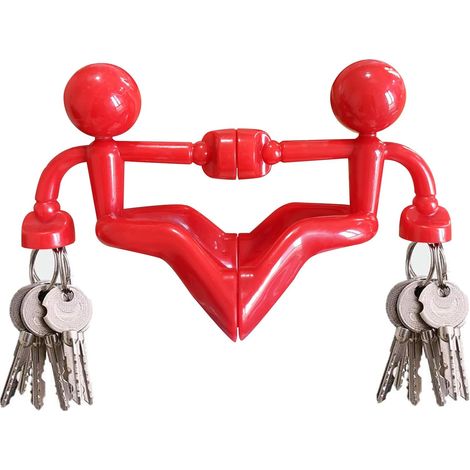Paquete de 2 ganchos magnéticos de succión fuertes para refrigerador y congelador: ¡un regalo original (2, rojos) (1/4)
