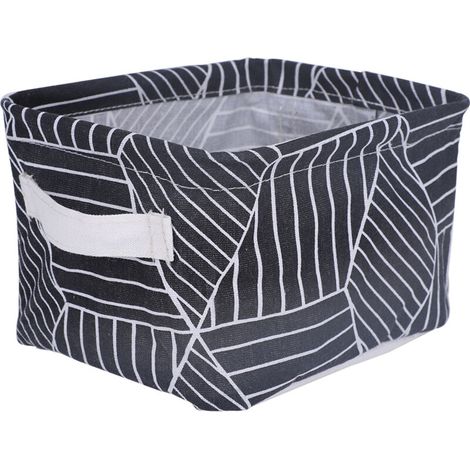 Boîte de rangement pour articles de papeterie et cosmétiques, panier de rangement pour jouets pour bébé, organisateur de bureau, boîte de rangement noire (1/5)