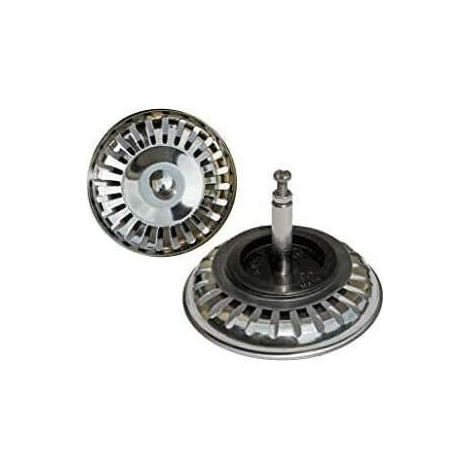 2PCS Bonde à panier universelle 8 cm Filtre à Évier de Cuisine en Acier Inoxydable Filtre Bouchon d'Évier à Double Couche Égouttoir Dévier pour Cuisine et Salle de Bain (1/4)