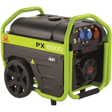 Pramac – Groupe électrogène triphasé 6 kVA – Carburant essence – Système de démarrage électrique – Autonomie 13h à 75% de charge – Poids 97 kg (1/2)