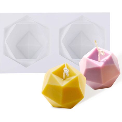 Moule en silicone pour bougie d'aromathérapie 3D faite main, pour créations artisanales.