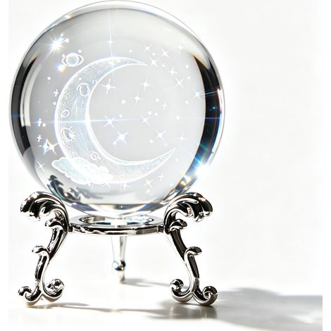 Boule décorative en cristal 3D gravée au laser 60 mm (1/5)