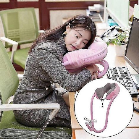 Oreiller cervical 2 en 1 en forme de U avec support pour tablette et téléphone, en mousse à mémoire de forme, pour une sieste (1/5)