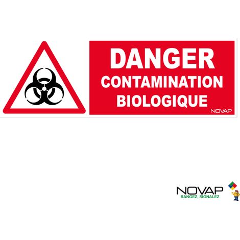 Panneau Danger contamination biologique - 450x150mm - 4064451