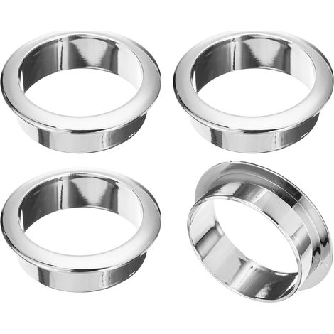 4 Cache-Trous de Câble Passe Cable Bureau, 2 Pouces (50 mm), en ABS, pour Bureau, Organiseur de Câbles pour Bureau, Argent