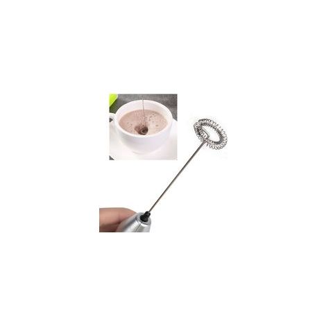 Mousseur à Lait Electrique Mélangeur à Mousse en Acier Inoxydable Anti-adhésive pour Briser les Oeufs sur Batterie (1/5)