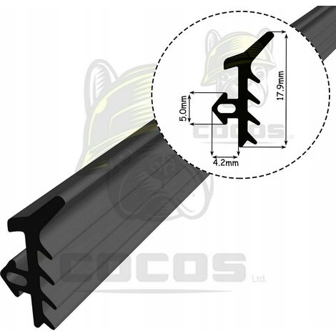 Junta para ventanas de PVC S-1124 PANORAMA NEGRO 1m (1/5)