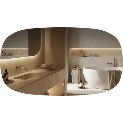 Specchio Rea Top-4 100X60 Led Transparent