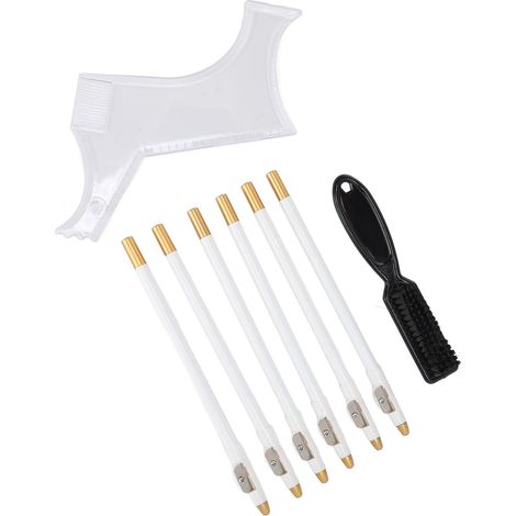 Kit de Modelage de Barbe Portable avec Crayons et Peigne - Outil de Coiffure pour Hommes (1/5)