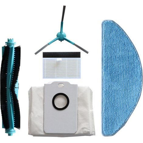 Accessoires compatibles Jeberly pour aspirateur robot Conga 7490/8290 : filtre, brosse rotative, brosse latérale, balai, sac à poussière. (1/4)