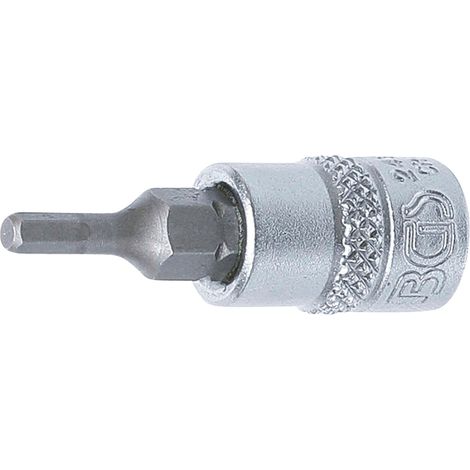 BGS  Punta  destornillador  toma  cuadrada  interna  6,3  mm  (1/4")  hexagonal  interna  3  mm  -  2497 (1/2)