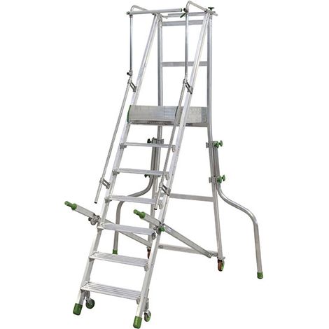 Escabeau roulant 7 marches - Hauteur max. de travail 3.54m - CA3/150 (1/5)