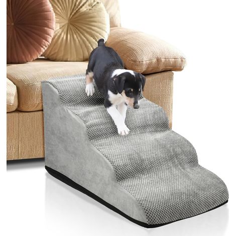 Randaco Scala per cani a 4 gradini Rampa antiscivolo per animali domestici Scala per cani Rampa per animali domestici Gradini per cani Rimovibile e lavabile