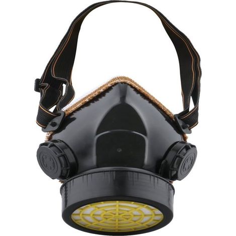 Masque Anti-Poussiere Protection Peinture Respirateur chimique industriel Contre Vapeur Toxique, Noir (1/5)