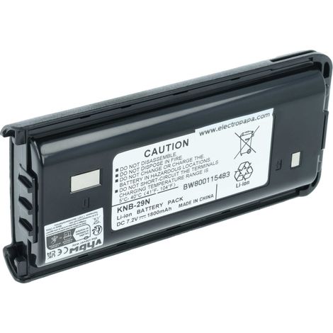 vhbw Akku Ersatz für Kenwood KNB-30, KNB-30A, KNB-30N, KNB-53, KNB-53N, KSC-31, KSC-35 für Funkgerät, Walkie Talkie (1800mAh, 7,4V, Li-Ion)
