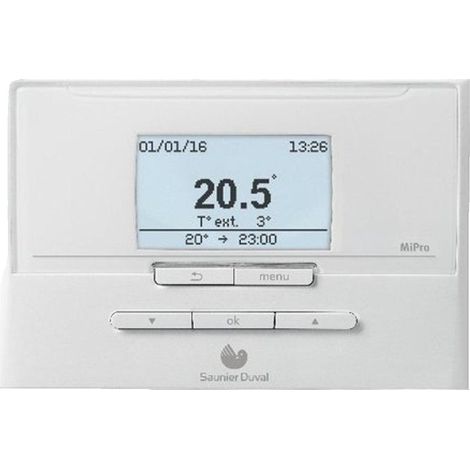 Télécommande Saunier Duval MiPro Remote eBUS noire