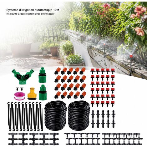 Toivize-Système d'irrigation automatique 10M - Kit goutte-à-goutte jardin avec brumisateur - Arrosage plantes balcon terrasse (1/4)