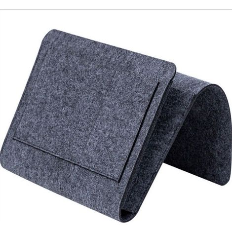 Organisateur de Chevet en Feutre, Poche de Rangement pour Lit et Accoudoir de Canapé, Sac de Stockage Pratique et Élégant (1/5)