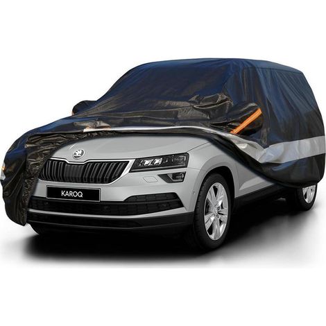 Autoabdeckung 10 Schichten für Skoda Karoq (2017-2023) Wasserdicht Atmungsaktiv Schwarz (1/5)