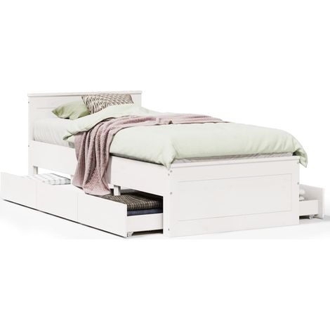 Maison Exclusive - Cadre de lit sans matelas avec tête de lit 90x200cm bois de pin (1/5)