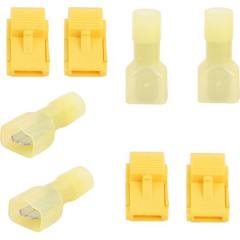 Kit de 120 Connecteurs TTap à Emmanchement Rapide pour Câbles Auto (Jaune) (1/5)