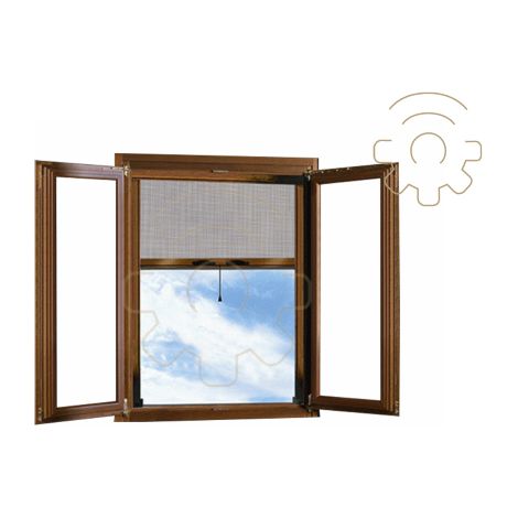 Moustiquaire A  rouleau pour fenA tre avec embrayage 80x170 couleur marron Ral 8017 moustiquaire