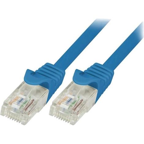 Cable reseau RJ45 male U-UTP Cat.5e bleu- 5m