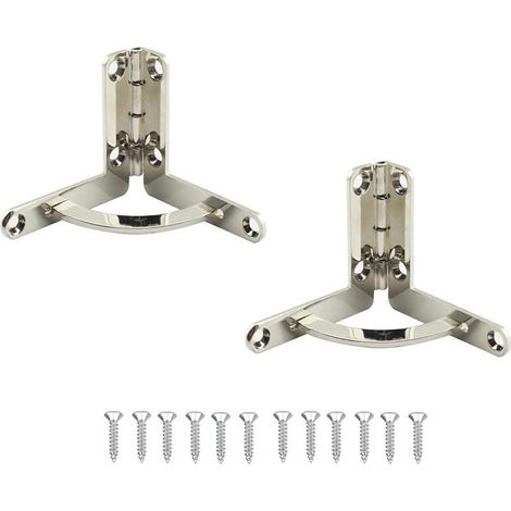 Lot de 2 charnières à ressort en alliage de zinc Concealable Quadrant Charnière pliante à 90 degrés pour bijoux, vin, boîte en bois (argent) (1/5)