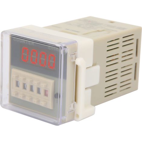 O111ROM DH48J-8A Compteur électronique numérique LCD 8 broches avec temporisateur 0-999900 (12 V CA/CC) (1/5)