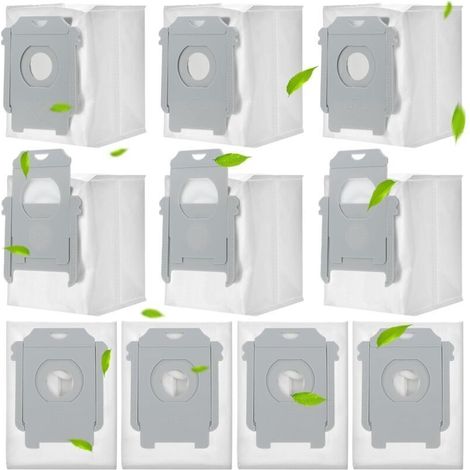 lot de 10 sacs d'aspirateur pour irobot pour roomba i7 i7+ i7 plus s9 s9+ i3 i3+ i4 i4+ i6 i6+ i8 i8+ j7 j7+ e5 e6 e7 sac de rechange pour irobot pour roomba allen clean base aspirateur