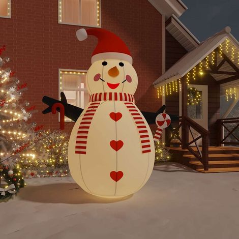 Bonhomme de neige gonflable de Noël avec LED Décoration jardin 360 cm Multicolore - PANGIVO (1/5)
