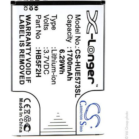 NX - Batterie téléphone, smartphone, GSM pour Huawei 3.7V 1700mAh - HB5F2HHB554666RAW (1/4)