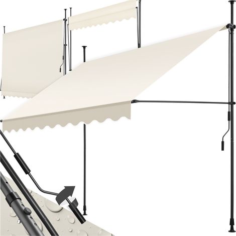 Store à pince sans perçage en polyester 250 x 180 cm beige